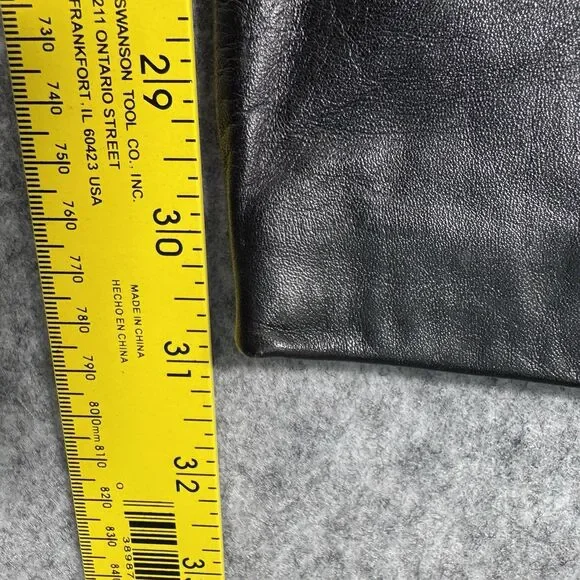 Gap Leather Pants Womens Size 4 Black Boot Cut Biker Grunge Y2K Lined - Picture 6 of 10